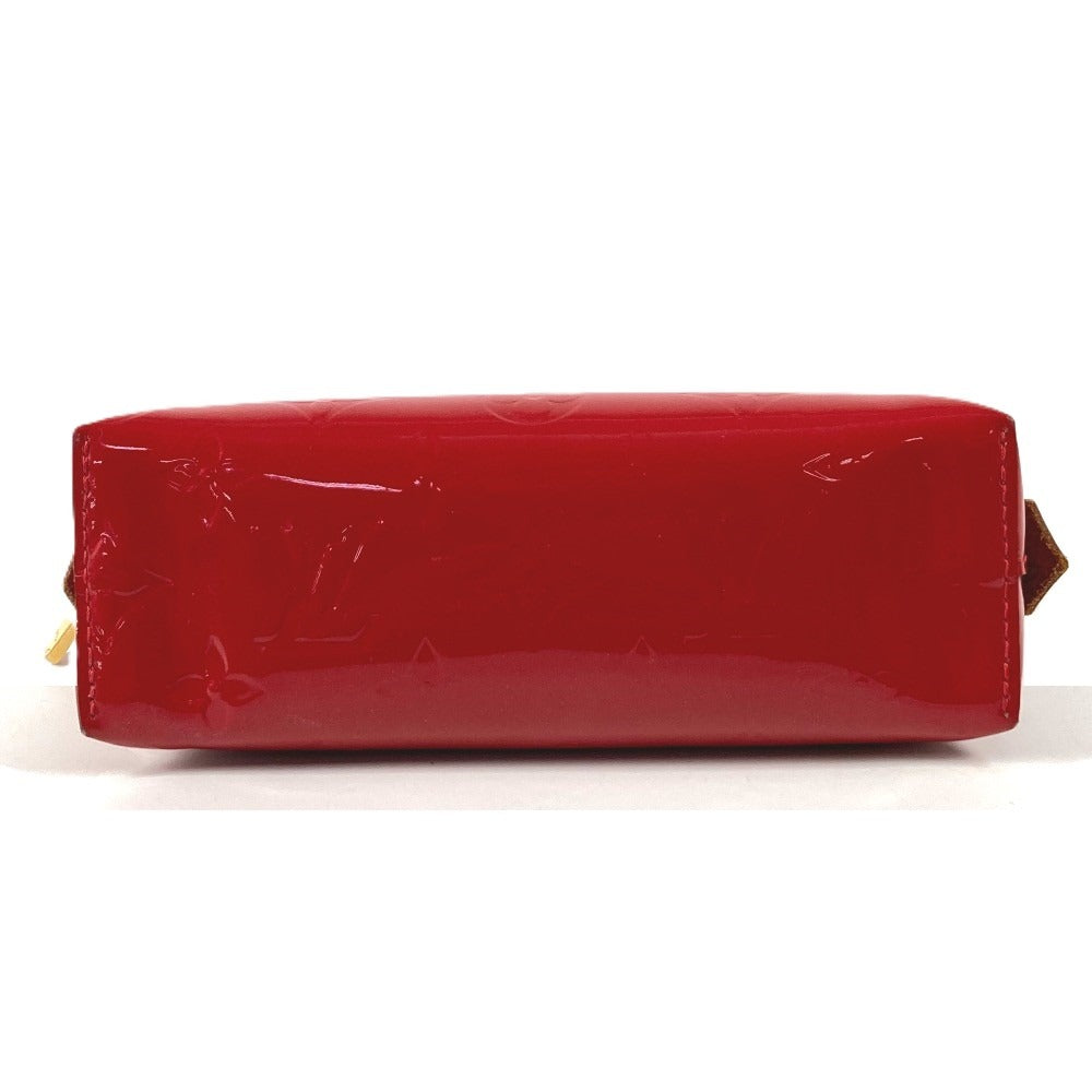 LOUIS VUITTON M90172 Monogram Vernis Pochette Cosmetique Makeup Pouch Pouch Multi-purpose Pouch Cosmetic Pouch Monogram Vernis Unisex Cerise Red