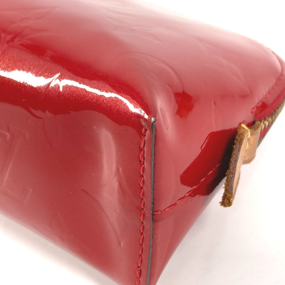LOUIS VUITTON M90172 Monogram Vernis Pochette Cosmetique Makeup Pouch Pouch Multi-purpose Pouch Cosmetic Pouch Monogram Vernis Unisex Cerise Red