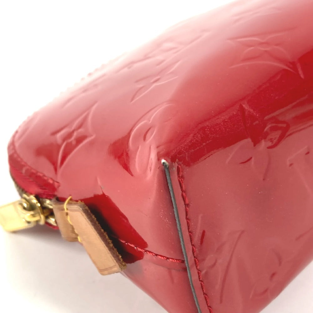 LOUIS VUITTON M90172 Monogram Vernis Pochette Cosmetique Makeup Pouch Pouch Multi-purpose Pouch Cosmetic Pouch Monogram Vernis Unisex Cerise Red