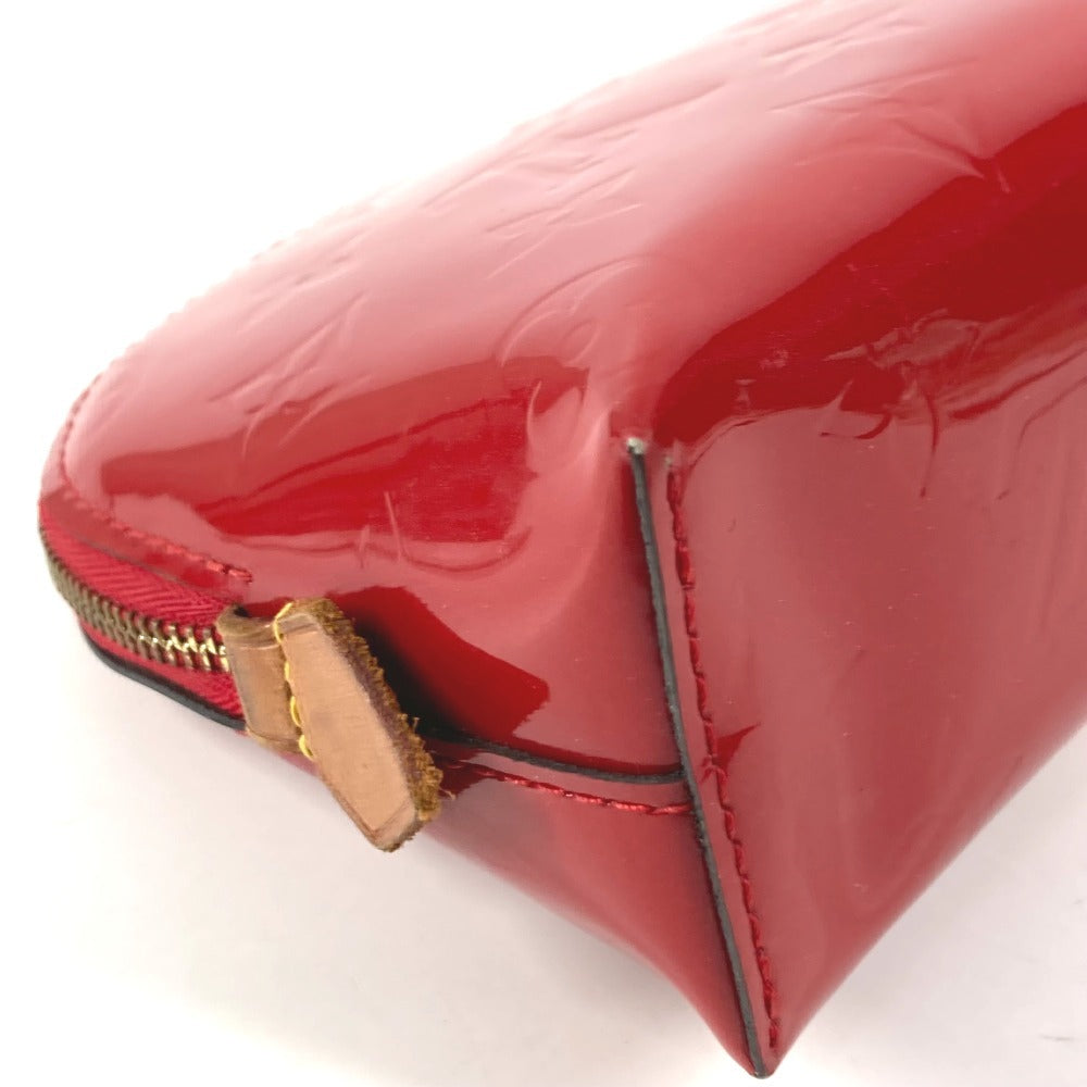 LOUIS VUITTON M90172 Monogram Vernis Pochette Cosmetique Makeup Pouch Pouch Multi-purpose Pouch Cosmetic Pouch Monogram Vernis Unisex Cerise Red