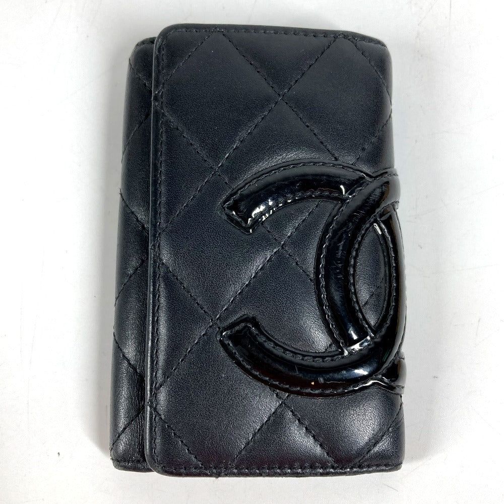 CHANEL A26723 Cambon Line CC Coco Mark 6-Key Holder Leather Women's Black