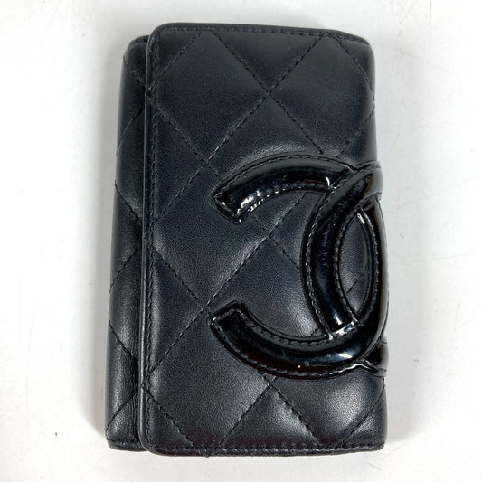 CHANEL A26723 Cambon Line CC Coco Mark 6-Key Holder Leather Women's Black