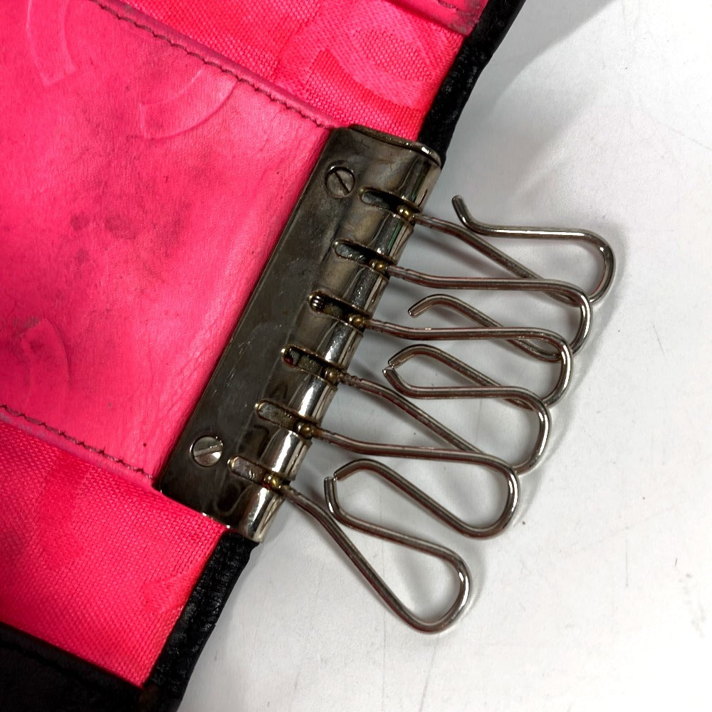 CHANEL A26723 Cambon Line CC Coco Mark 6-Key Holder Leather Women's Black