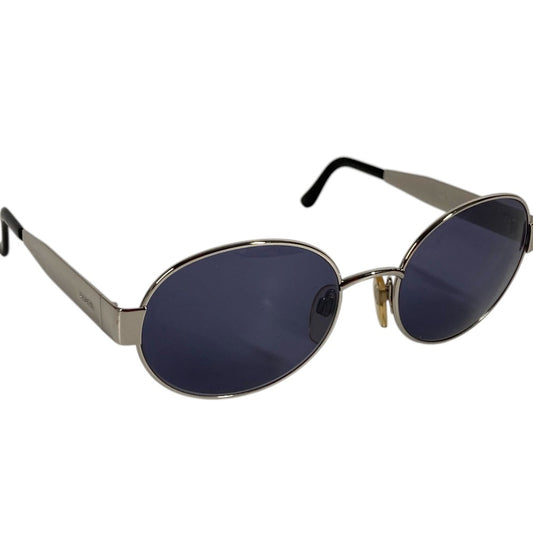 CHANEL 09614 Logo Glasses Eyewear Sunglasses Plastic Unisex Silver