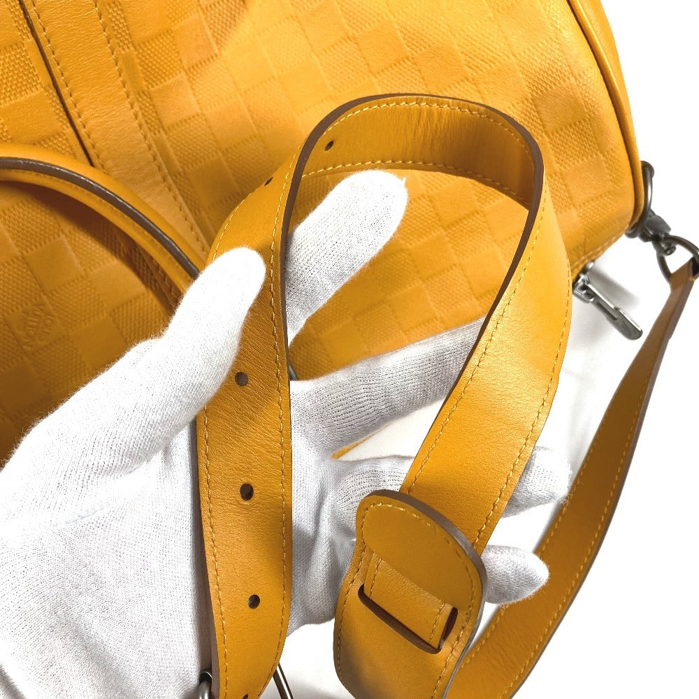 LOUIS VUITTON N41217 ダミエアンフィニ キーポルバンドリエール45 キーポルバンドリエール 45 カバン ハンドバッグ 旅行バッグ トラベルバッグ 2WAYバッグ ショルダーバッグ ボストンバッグ ダミエアンフィニレザー ユニセックス ソラール イエロー
