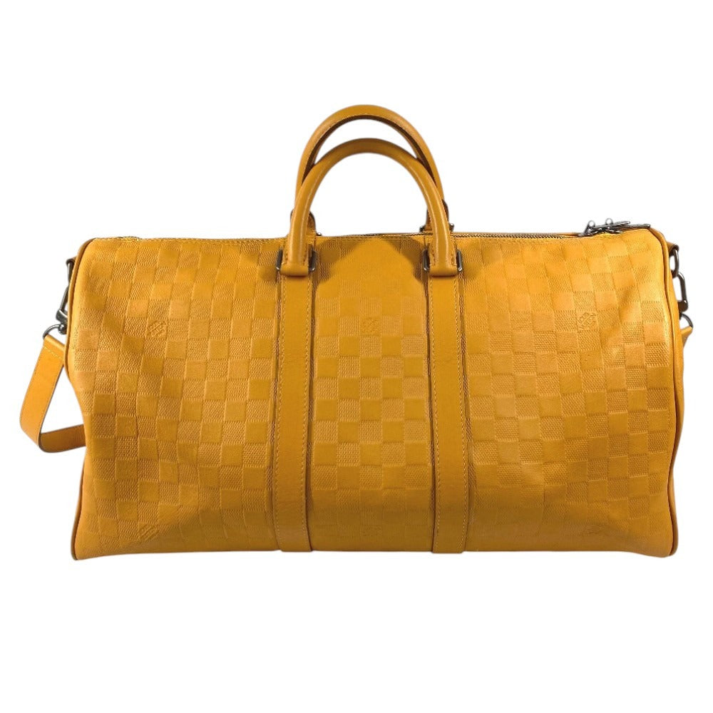 LOUIS VUITTON N41217 ダミエアンフィニ キーポルバンドリエール45 キーポルバンドリエール 45 カバン ハンドバッグ 旅行バッグ トラベルバッグ 2WAYバッグ ショルダーバッグ ボストンバッグ ダミエアンフィニレザー ユニセックス ソラール イエロー