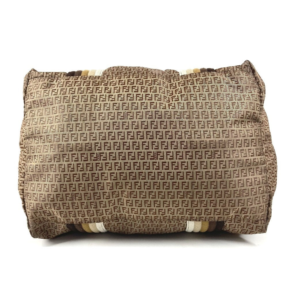 FENDI 7VA240 Pouch Included Logo Zucchino Bag Tote Bag Shoulder Bag Handbag Shoulder Bag Nylon Unisex Beige