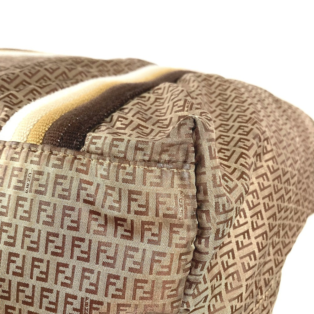 FENDI 7VA240 Pouch Included Logo Zucchino Bag Tote Bag Shoulder Bag Handbag Shoulder Bag Nylon Unisex Beige