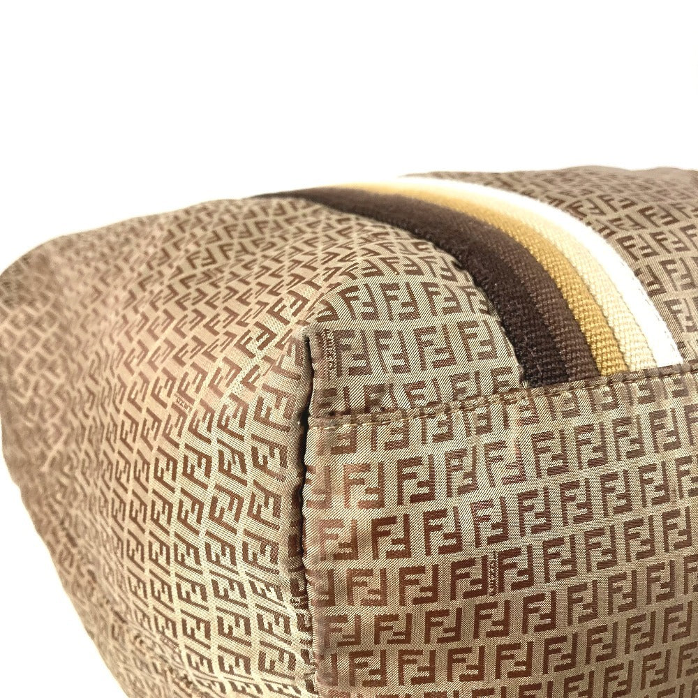 FENDI 7VA240 Pouch Included Logo Zucchino Bag Tote Bag Shoulder Bag Handbag Shoulder Bag Nylon Unisex Beige