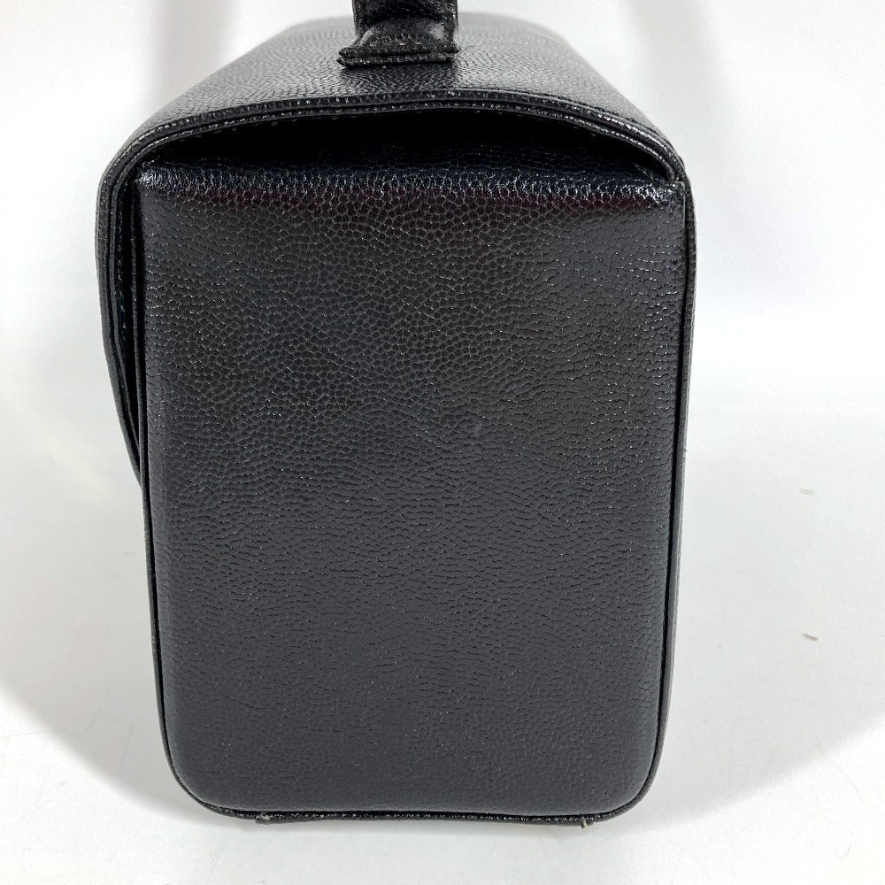 GIVENCHY ヴィンテージ SACS ロゴ ターンロック バニティバッグ カバン フラップ ハンドバッグ レザー レディース ブラック