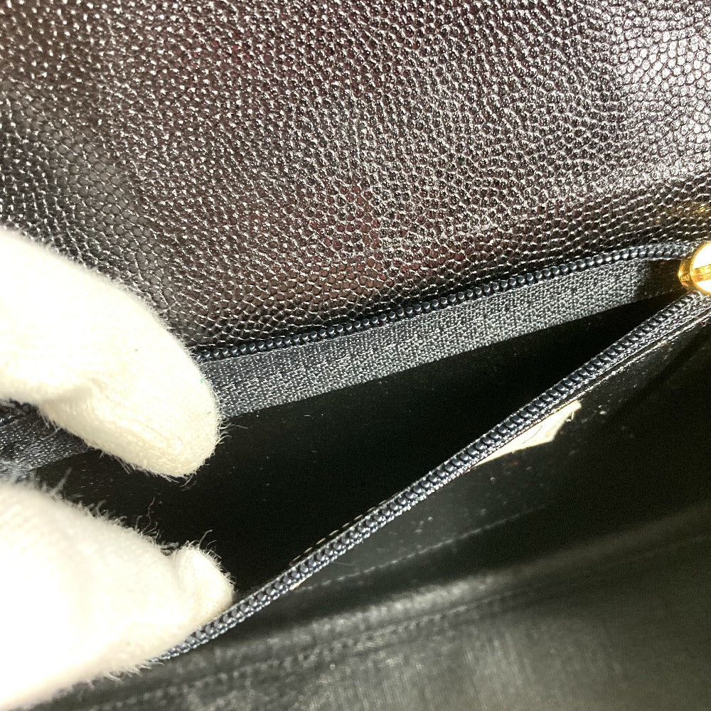GIVENCHY ヴィンテージ SACS ロゴ ターンロック バニティバッグ カバン フラップ ハンドバッグ レザー レディース ブラック