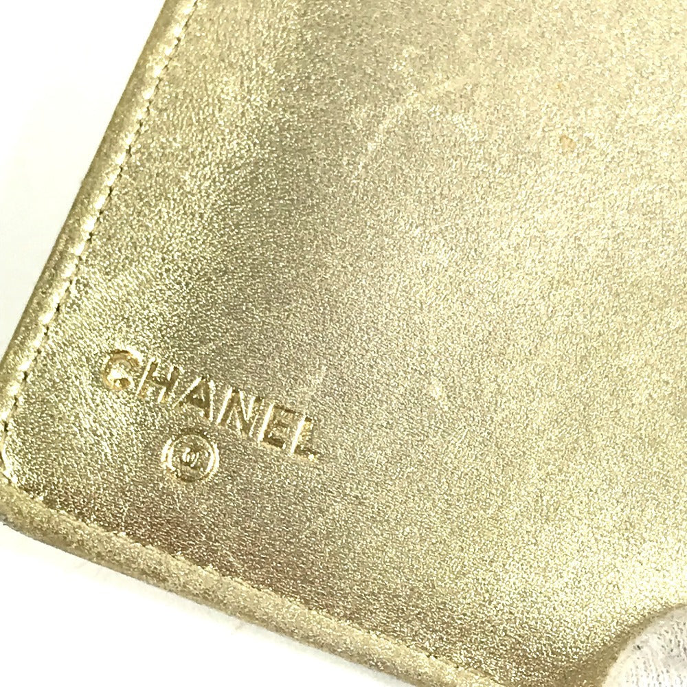 CHANEL A37151 CC ココマーク ロゴ アイコン 2つ折り ロングウォレット 長財布 レザー ユニセックス ゴールド