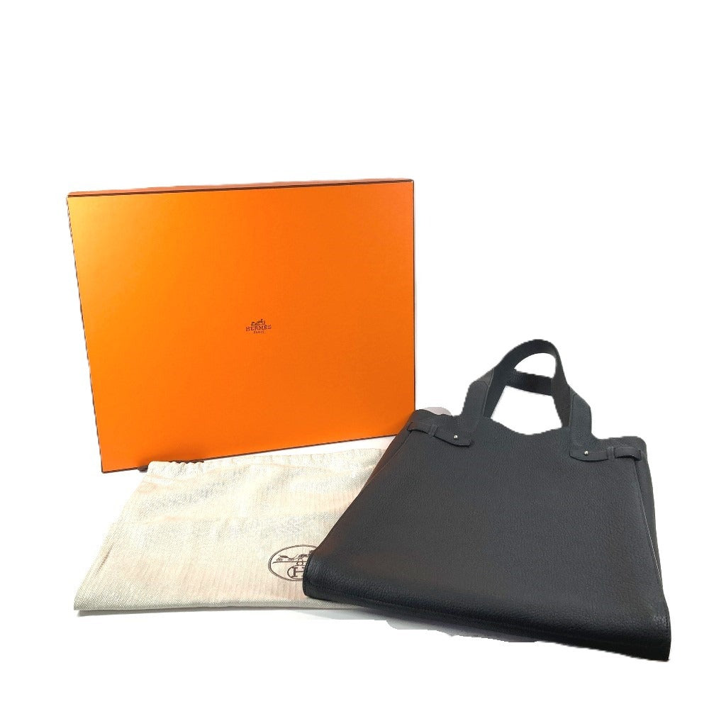 HERMES カバ ヴェルティージュ カバヴェルティージュ カバン 肩掛け トートバッグ ショルダーバッグ ネゴンダ ユニセックス ブラック