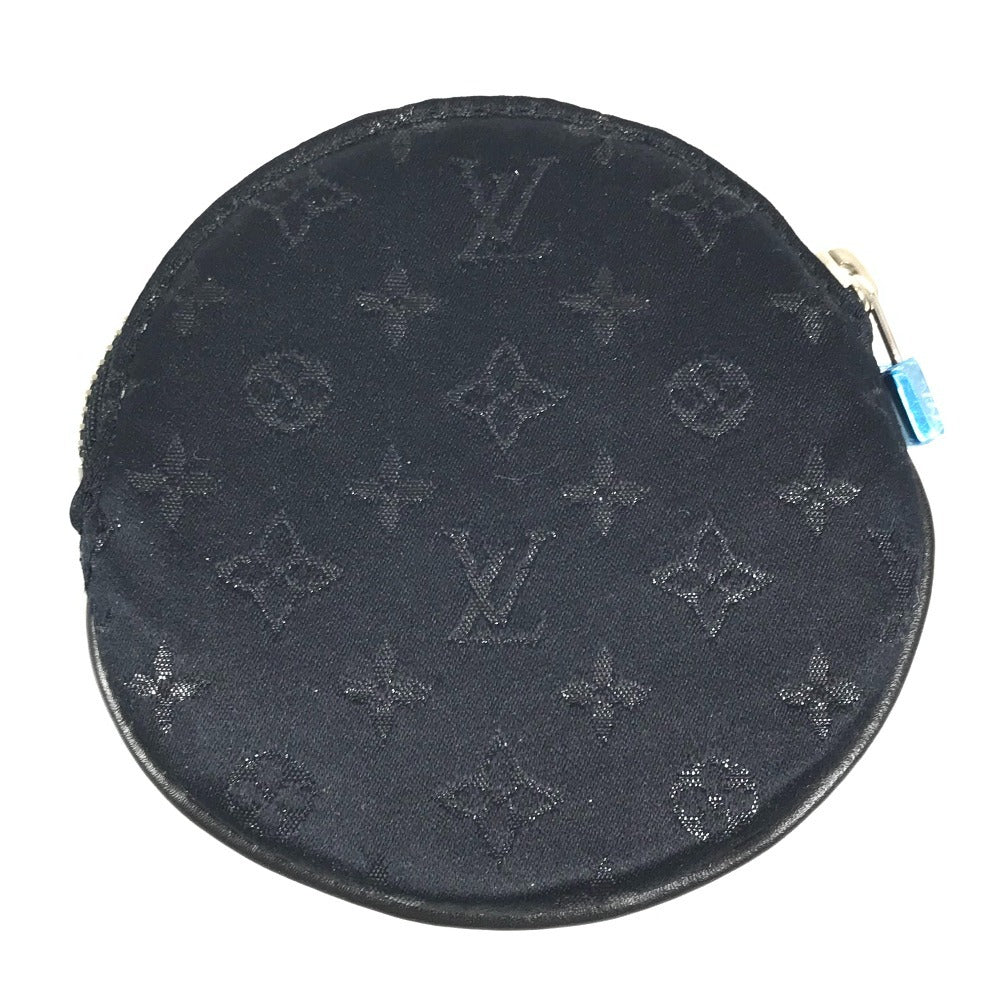 LOUIS VUITTON M92272 モノグラムサテン コントドゥフェ りんご アップル 小銭入れ 財布 ラウンドファスナー コインケース モノグラムサテンキャンバス ユニセックス ブラック