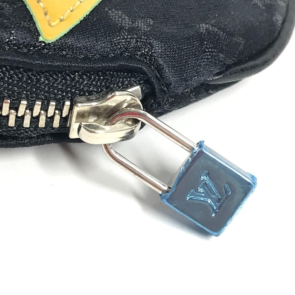 LOUIS VUITTON M92272 モノグラムサテン コントドゥフェ りんご アップル 小銭入れ 財布 ラウンドファスナー コインケース モノグラムサテンキャンバス ユニセックス ブラック