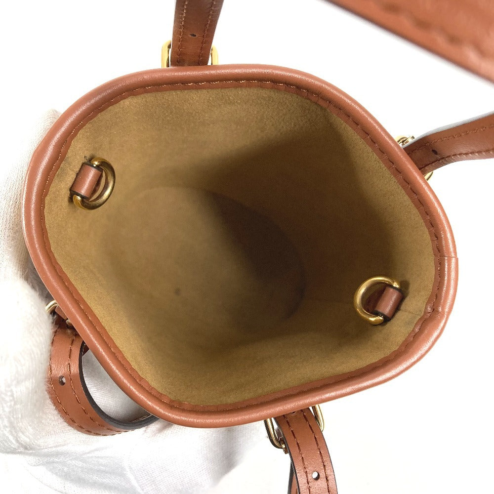 LOUIS VUITTON M81724 LVガーデン ナノバケット カバン 斜め掛け 2WAYバッグ ハンドバッグ ショルダーバッグ レザー レディース ゴールド
