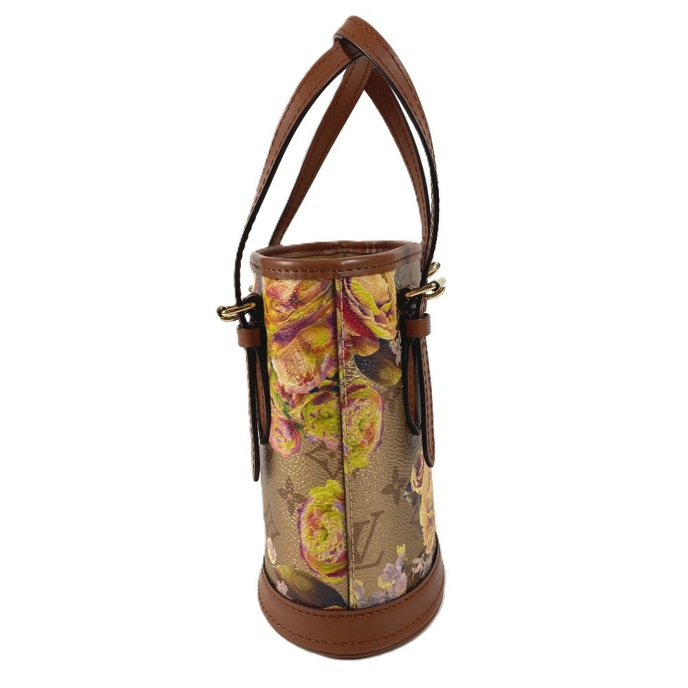 LOUIS VUITTON M81724 LVガーデン ナノバケット カバン 斜め掛け 2WAYバッグ ハンドバッグ ショルダーバッグ レザー レディース ゴールド