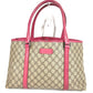 GUCCI 114595 ロゴ GGスプリーム カバン 肩掛け トートバッグ ショルダーバッグ GGスプリームキャンバス ユニセックス ピンク