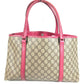 GUCCI 114595 ロゴ GGスプリーム カバン 肩掛け トートバッグ ショルダーバッグ GGスプリームキャンバス ユニセックス ピンク