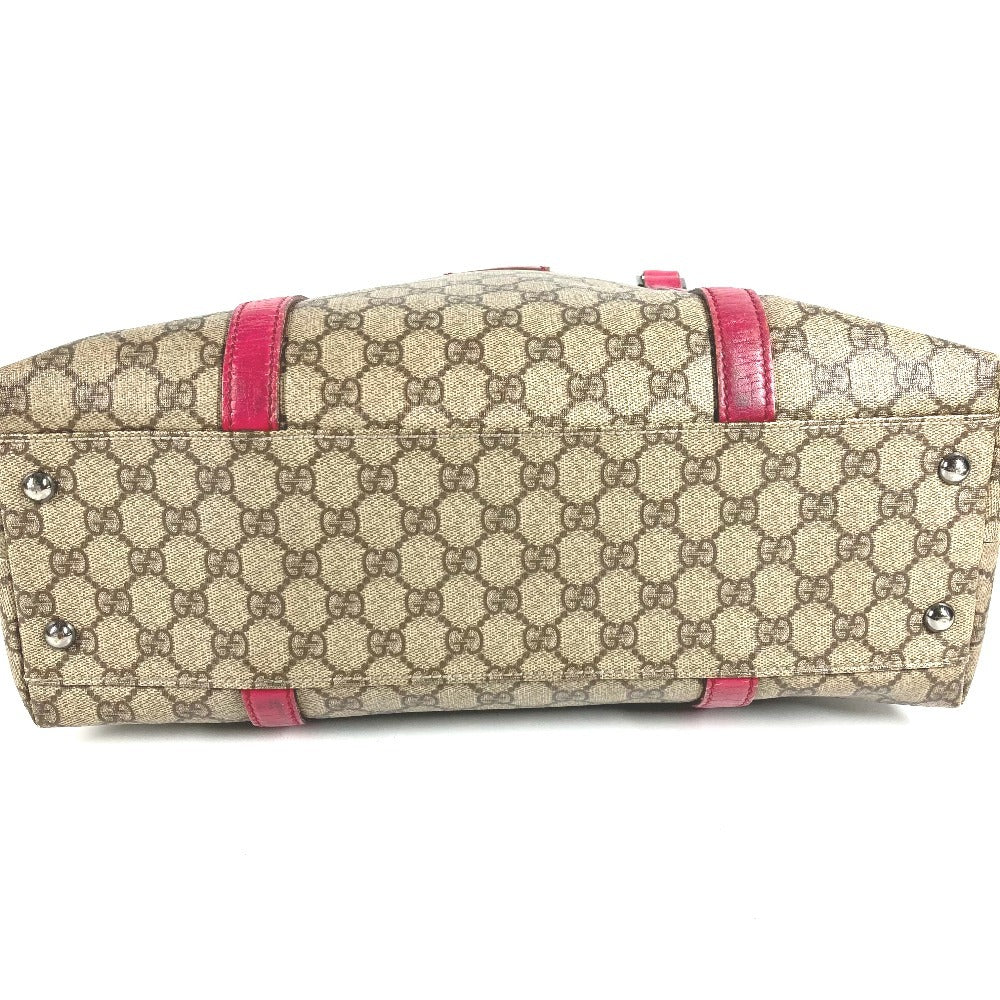 GUCCI 114595 ロゴ GGスプリーム カバン 肩掛け トートバッグ ショルダーバッグ GGスプリームキャンバス ユニセックス ピンク