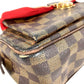 LOUIS VUITTON N60006 ダミエ ラヴェッロGM ラヴェッロ GM ロングストラップ 斜め掛け ポシェット ショルダーバッグ ダミエキャンバス レディース エベヌ ブラウン