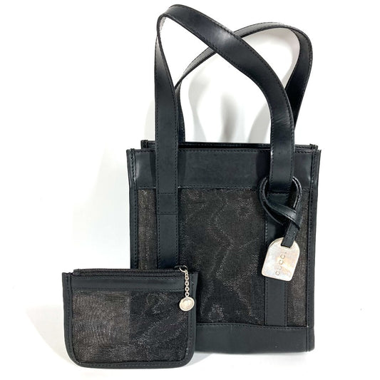 GUCCI 000 1956 0500 メッシュ ロゴ コインケース 付き 財布 小銭入れ カバン トートバッグ ハンドバッグ レザー ユニセックス ブラック