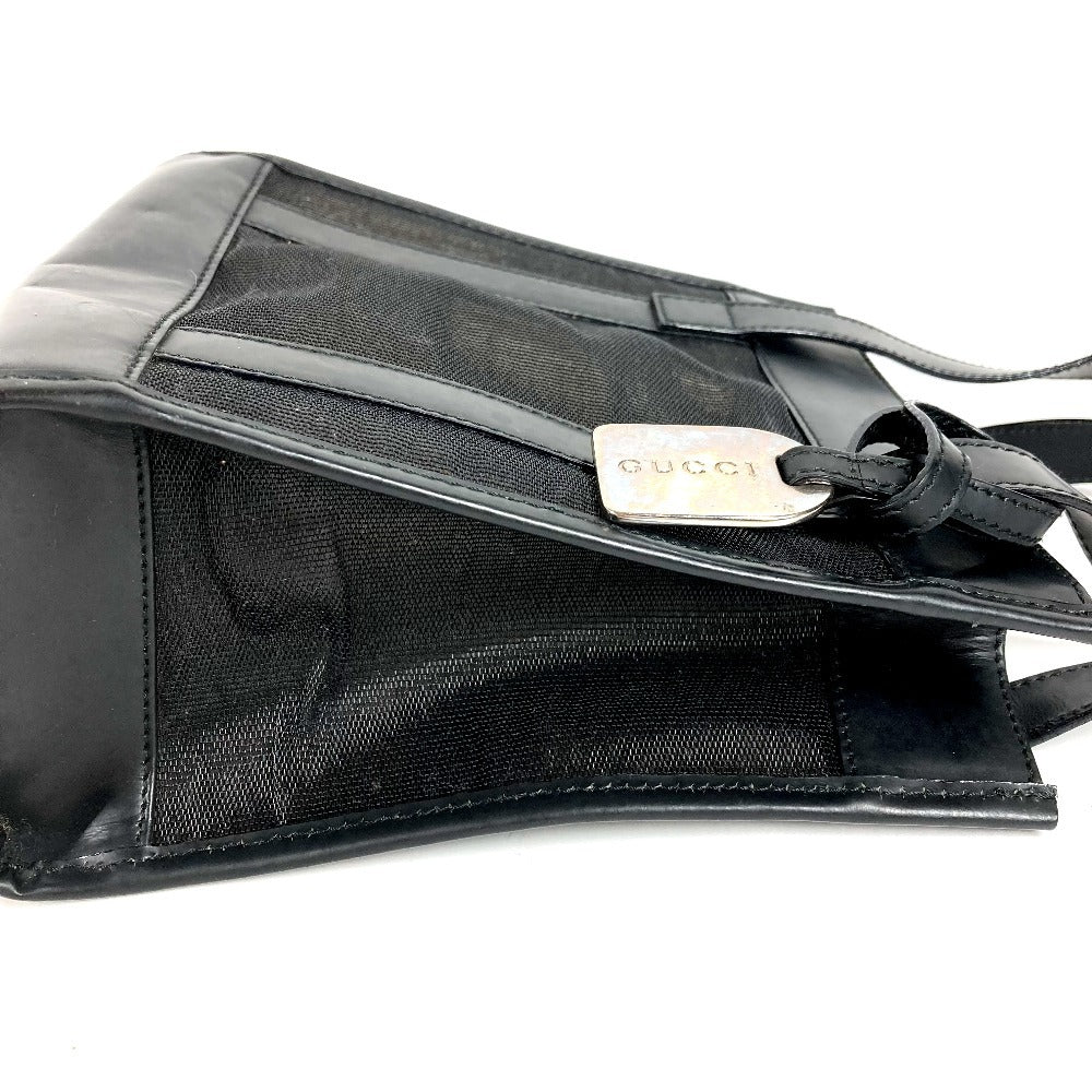 GUCCI 000 1956 0500 Mesh Logo Wallet with Coin Purse, Small Coin Purse, Bag, Tote Bag, Handbag, Leather, Unisex, Black