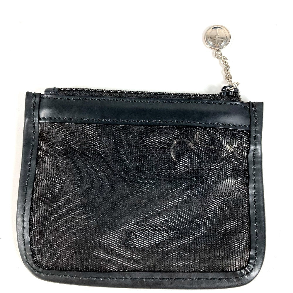 GUCCI 000 1956 0500 Mesh Logo Wallet with Coin Purse, Small Coin Purse, Bag, Tote Bag, Handbag, Leather, Unisex, Black