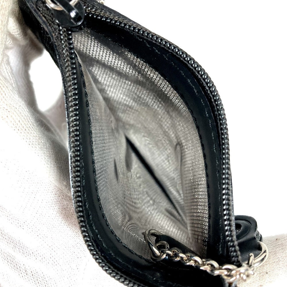 GUCCI 000 1956 0500 Mesh Logo Wallet with Coin Purse, Small Coin Purse, Bag, Tote Bag, Handbag, Leather, Unisex, Black