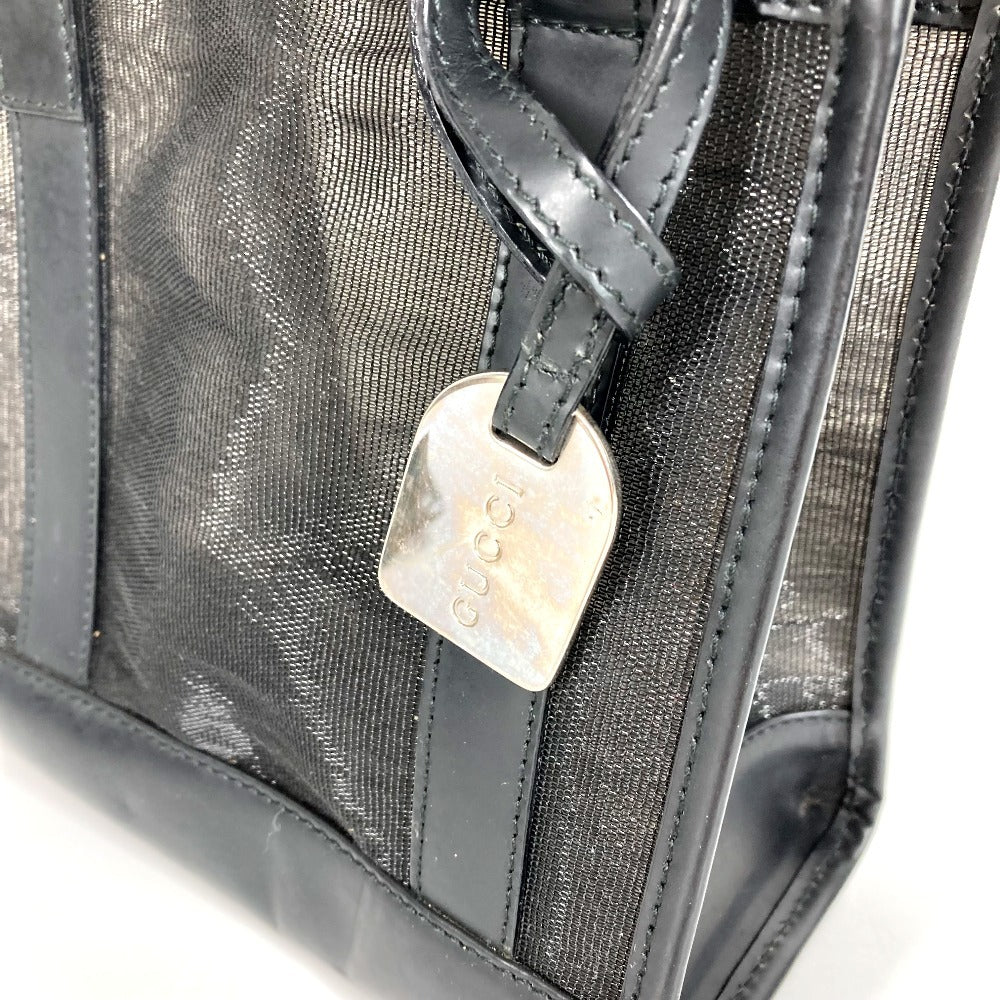 GUCCI 000 1956 0500 Mesh Logo Wallet with Coin Purse, Small Coin Purse, Bag, Tote Bag, Handbag, Leather, Unisex, Black