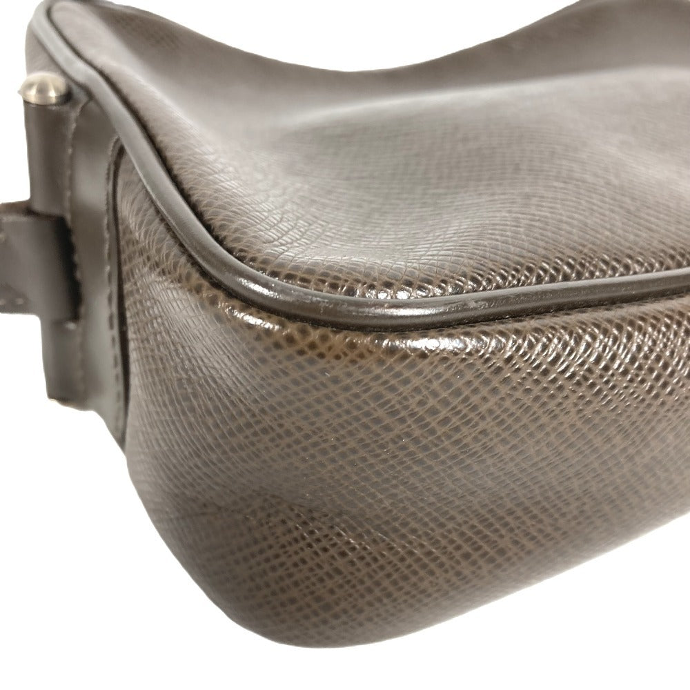 LOUIS VUITTON M30818 タイガ カルガ ストラップ付 クラッチバッグ セカンドバッグ タイガレザー メンズ グリズリ ブラウン