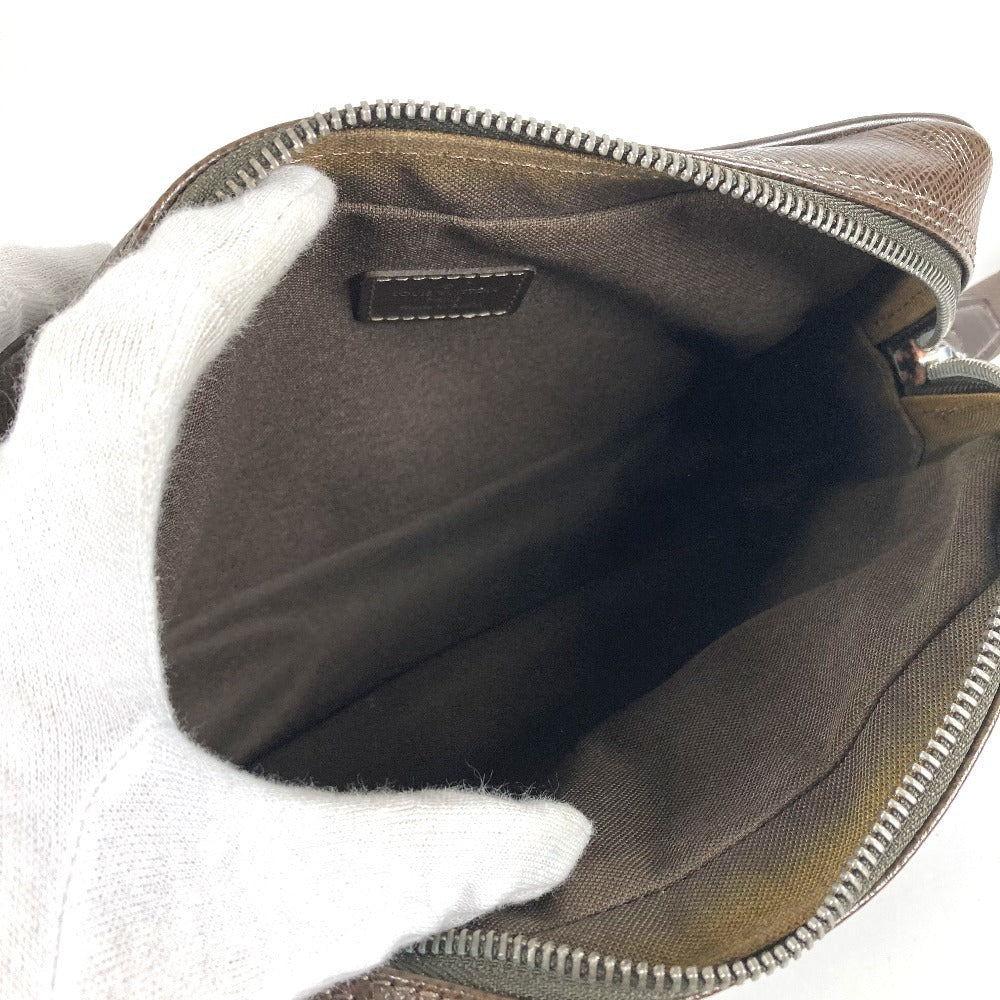 LOUIS VUITTON M30818 タイガ カルガ ストラップ付 クラッチバッグ セカンドバッグ タイガレザー メンズ グリズリ ブラウン