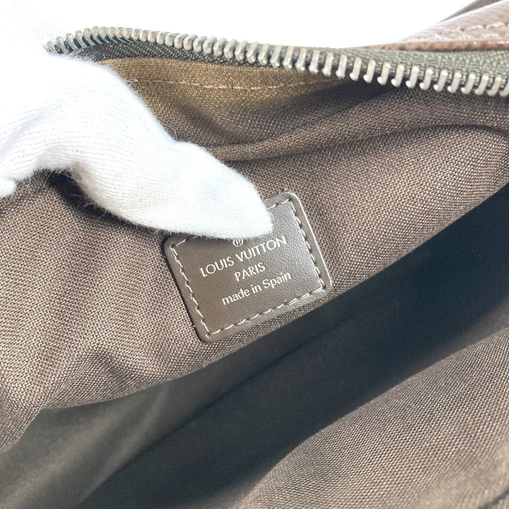 LOUIS VUITTON M30818 タイガ カルガ ストラップ付 クラッチバッグ セカンドバッグ タイガレザー メンズ グリズリ ブラウン
