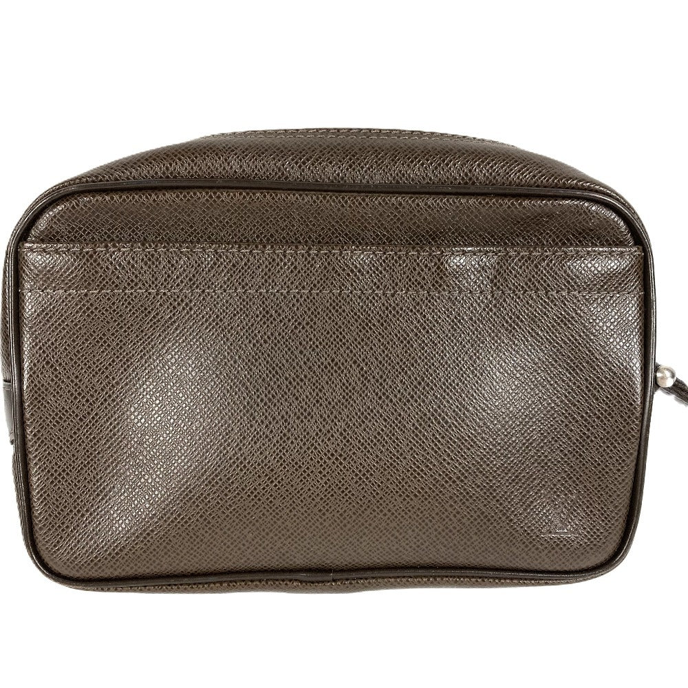 LOUIS VUITTON M30818 タイガ カルガ ストラップ付 クラッチバッグ セカンドバッグ タイガレザー メンズ グリズリ ブラウン