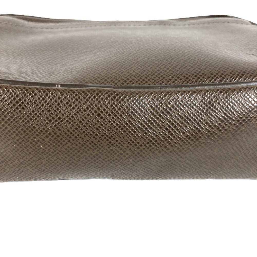 LOUIS VUITTON M30818 タイガ カルガ ストラップ付 クラッチバッグ セカンドバッグ タイガレザー メンズ グリズリ ブラウン