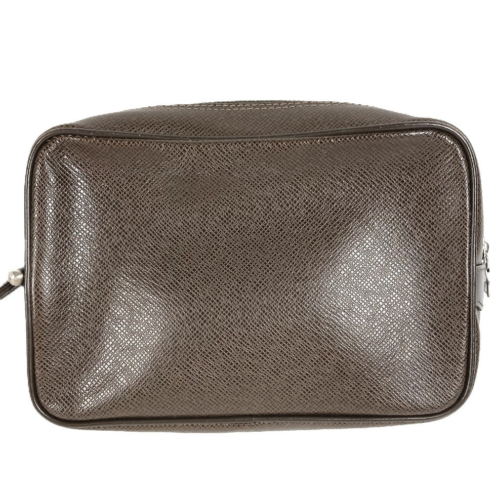 LOUIS VUITTON M30818 タイガ カルガ ストラップ付 クラッチバッグ セカンドバッグ タイガレザー メンズ グリズリ ブラウン