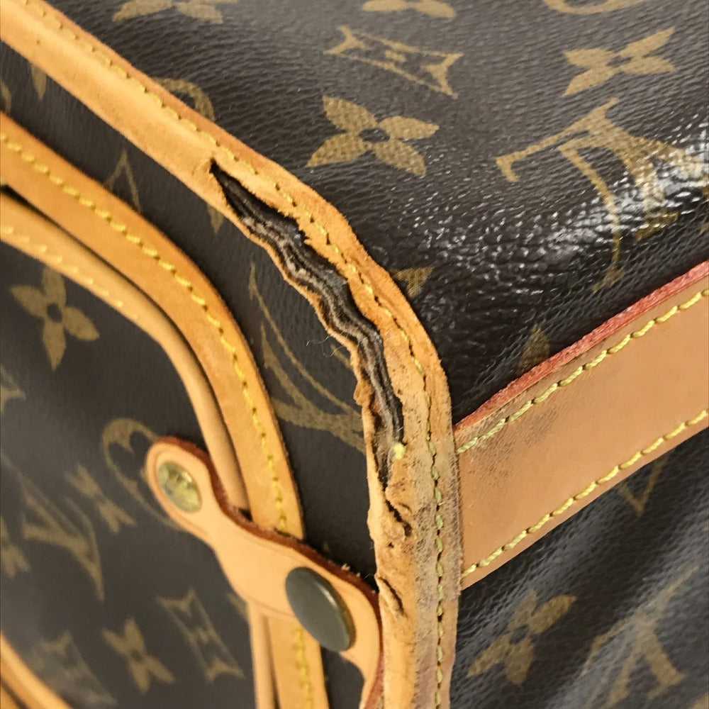LOUIS VUITTON M42024 モノグラム サックシャン40 サックシャン 40 ペットバッグ ペットキャリー 旧型 犬 ドッグ わんちゃん ボストンバッグ モノグラムキャンバス ユニセックス ブラウン