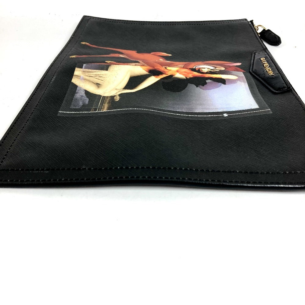 GIVENCHY ディズニー DISNEY バンビ カバン 書類バッグ セカンドバッグ クラッチバッグ レザー ユニセックス ブラック