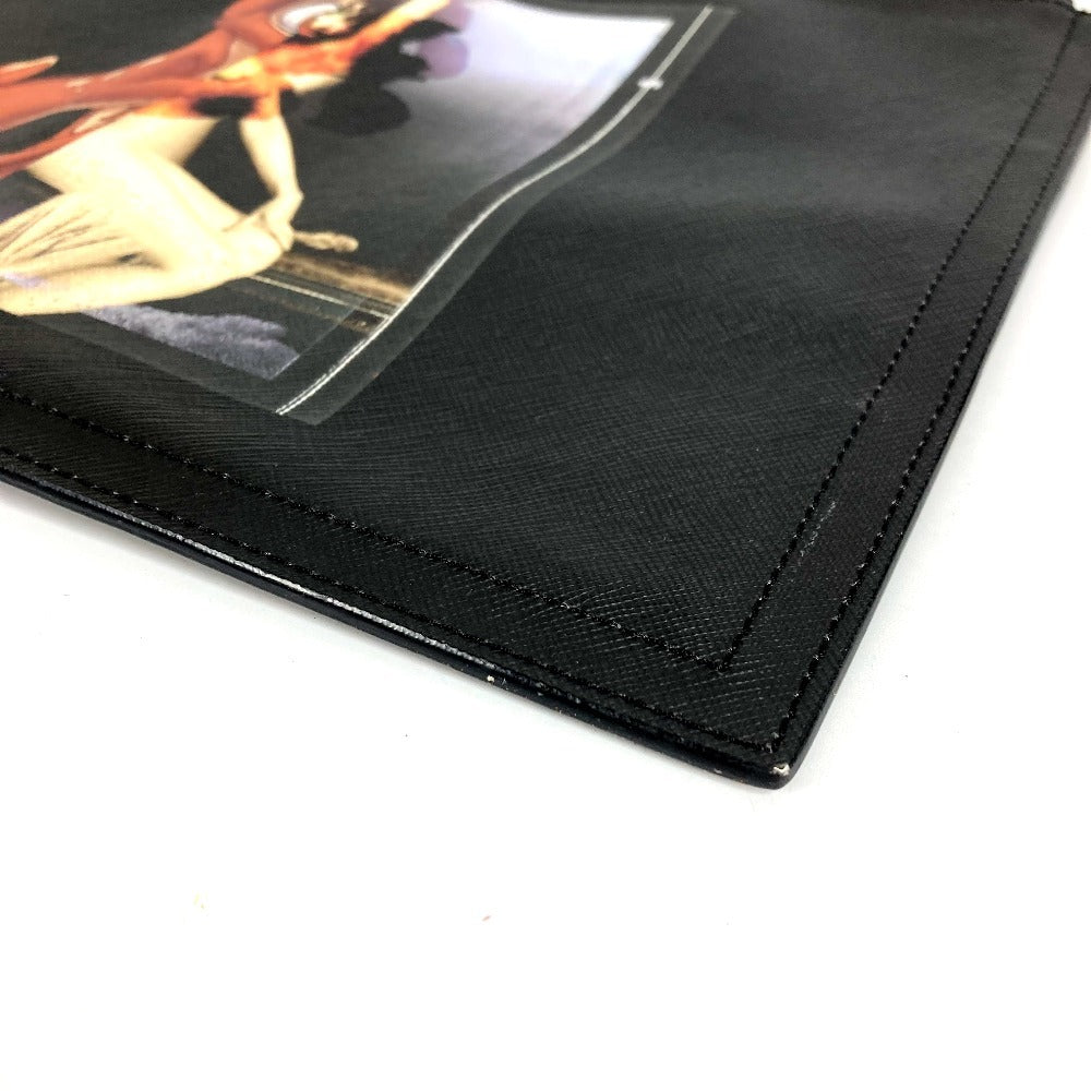 GIVENCHY ディズニー DISNEY バンビ カバン 書類バッグ セカンドバッグ クラッチバッグ レザー ユニセックス ブラック