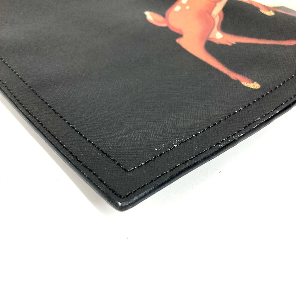 GIVENCHY ディズニー DISNEY バンビ カバン 書類バッグ セカンドバッグ クラッチバッグ レザー ユニセックス ブラック