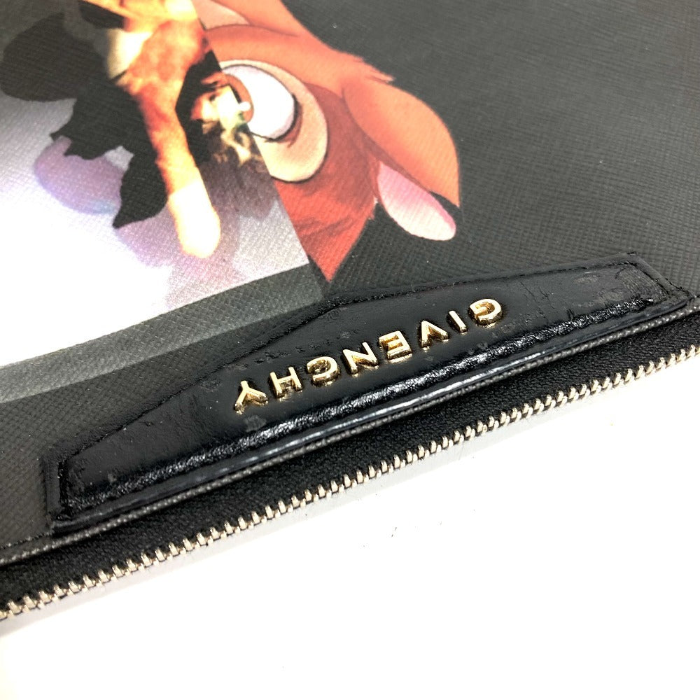 GIVENCHY ディズニー DISNEY バンビ カバン 書類バッグ セカンドバッグ クラッチバッグ レザー ユニセックス ブラック