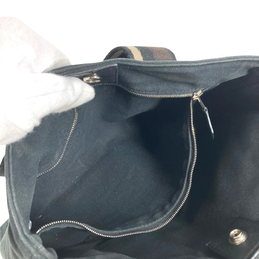 HERMES トロカホリゾンタルPM トロカホリゾンタル PM ハンドバッグ カバン トートバッグ キャンバス ユニセックス ブラック