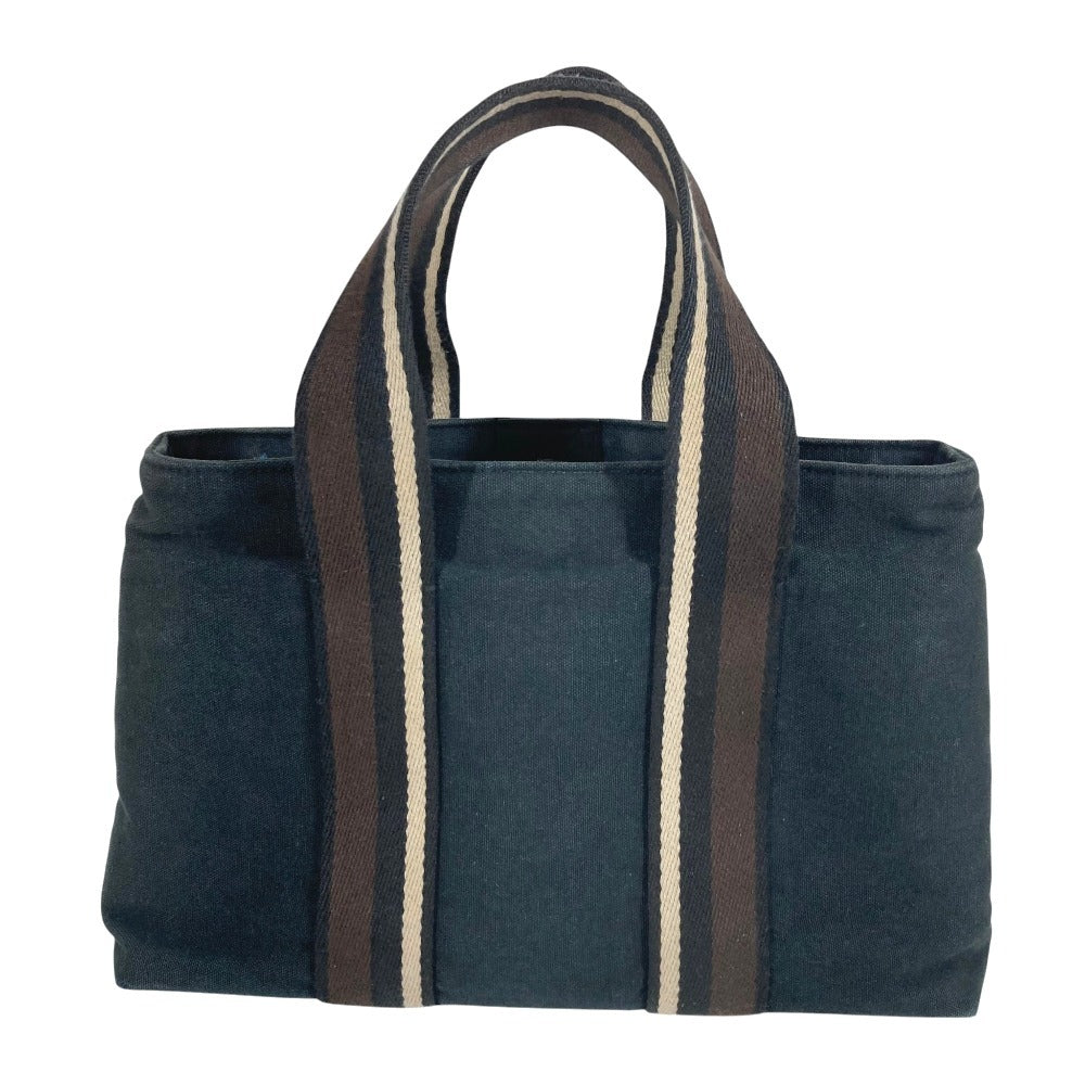 HERMES トロカホリゾンタルPM トロカホリゾンタル PM ハンドバッグ カバン トートバッグ キャンバス ユニセックス ブラック