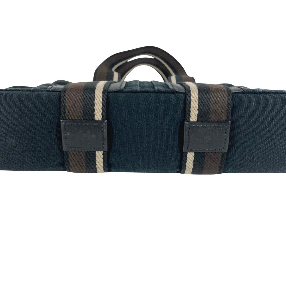 HERMES トロカホリゾンタルPM トロカホリゾンタル PM ハンドバッグ カバン トートバッグ キャンバス ユニセックス ブラック