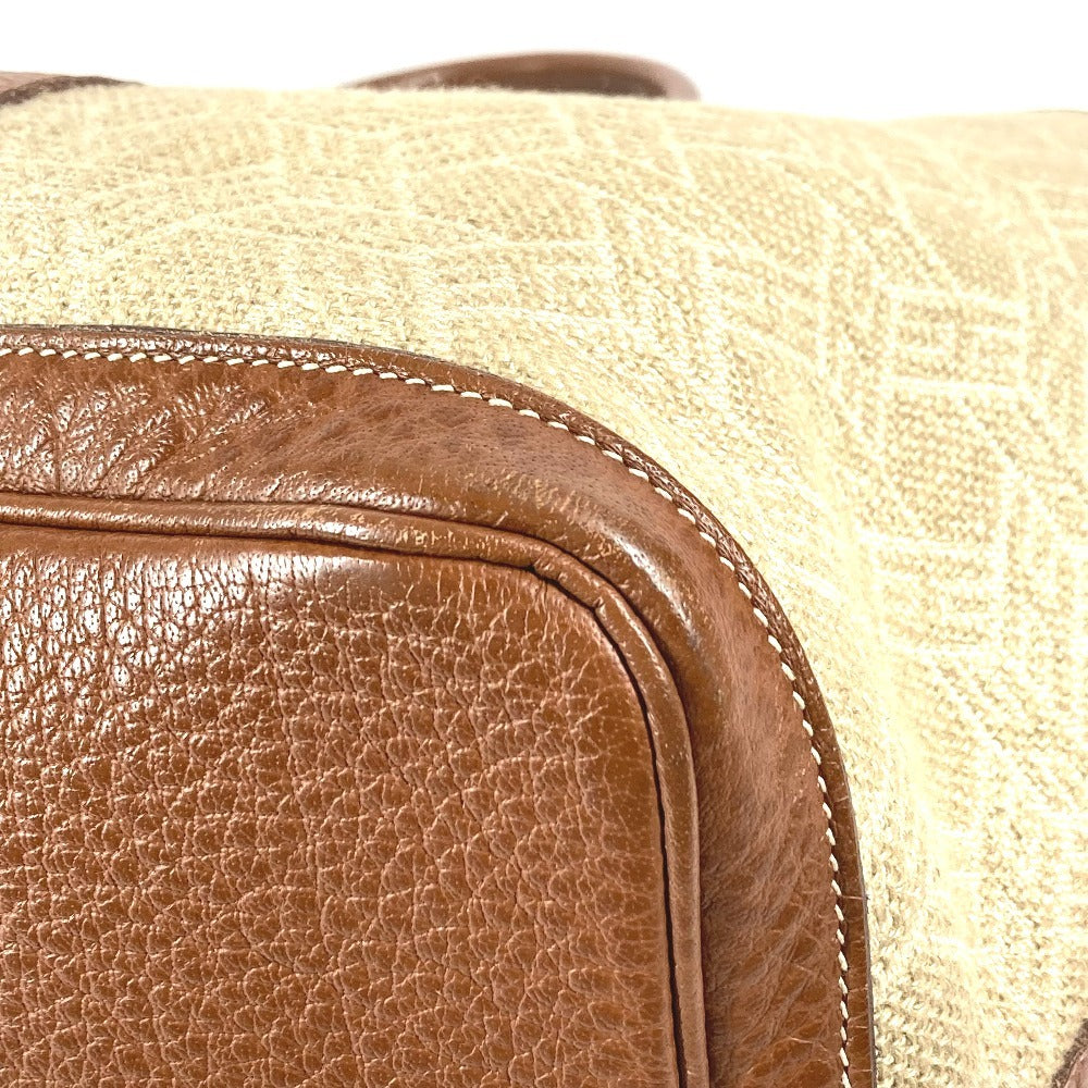 HERMES ガーデンパーティMM ガーデンパーティ MM トワルソーH 総ロゴ トートバッグ カバン 肩掛け ボストンバッグ ショルダーバッグ トワルソーアッシュ ユニセックス ベージュ