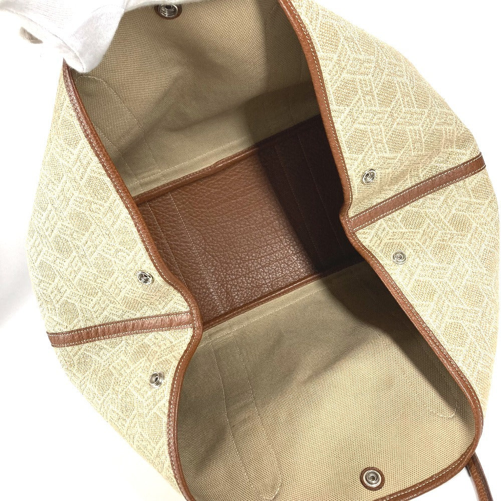 HERMES ガーデンパーティMM ガーデンパーティ MM トワルソーH 総ロゴ トートバッグ カバン 肩掛け ボストンバッグ ショルダーバッグ トワルソーアッシュ ユニセックス ベージュ