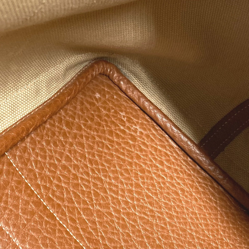 HERMES ガーデンパーティMM ガーデンパーティ MM トワルソーH 総ロゴ トートバッグ カバン 肩掛け ボストンバッグ ショルダーバッグ トワルソーアッシュ ユニセックス ベージュ