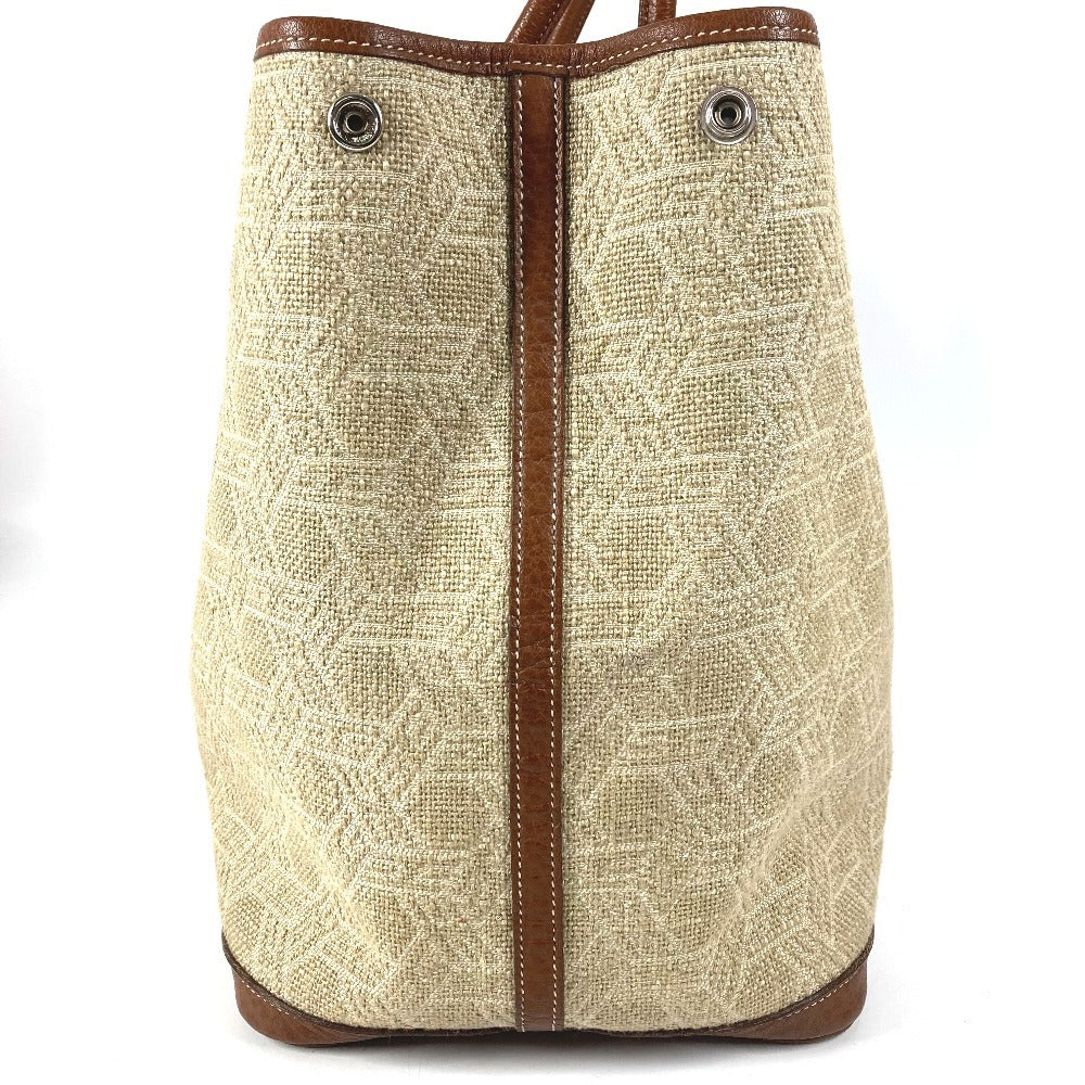 HERMES ガーデンパーティMM ガーデンパーティ MM トワルソーH 総ロゴ トートバッグ カバン 肩掛け ボストンバッグ ショルダーバッグ トワルソーアッシュ ユニセックス ベージュ