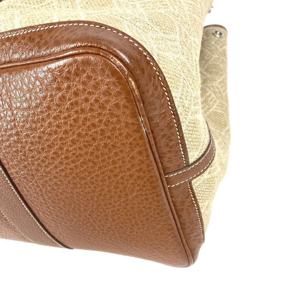 HERMES ガーデンパーティMM ガーデンパーティ MM トワルソーH 総ロゴ トートバッグ カバン 肩掛け ボストンバッグ ショルダーバッグ トワルソーアッシュ ユニセックス ベージュ