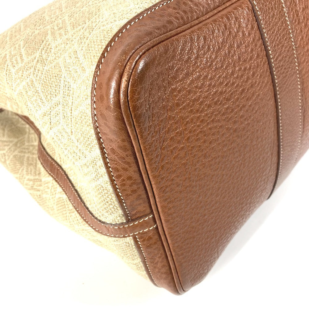 HERMES ガーデンパーティMM ガーデンパーティ MM トワルソーH 総ロゴ トートバッグ カバン 肩掛け ボストンバッグ ショルダーバッグ トワルソーアッシュ ユニセックス ベージュ